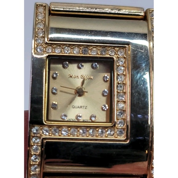 VTg Mon Bijou Quartz Watch Gold Tone 1309 China Orient Rhinestone Womens ladies main image 9